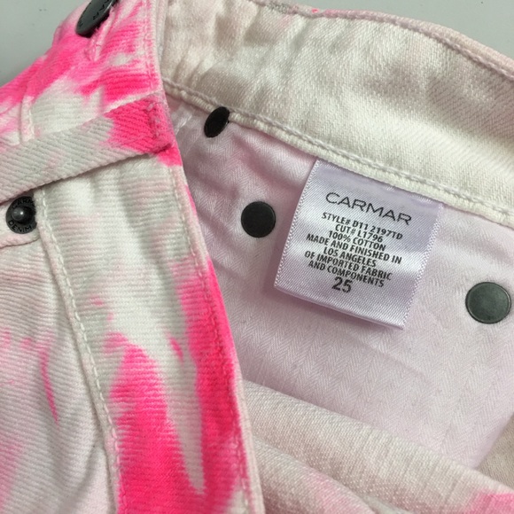 Carmar Morgan Pink Tie Dye Slim Fit Cheeky Shorts - Picture 12 of 14